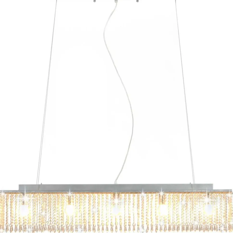 Kattovalaisin kristallihelmillä hopea 104 cm e14