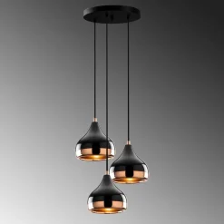 Kattovalaisin Linento Lighting Mint 3-osainen Ø37 cm musta/kupari