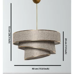 Kattovalaisin Linento Lighting Couper, beige/kulta