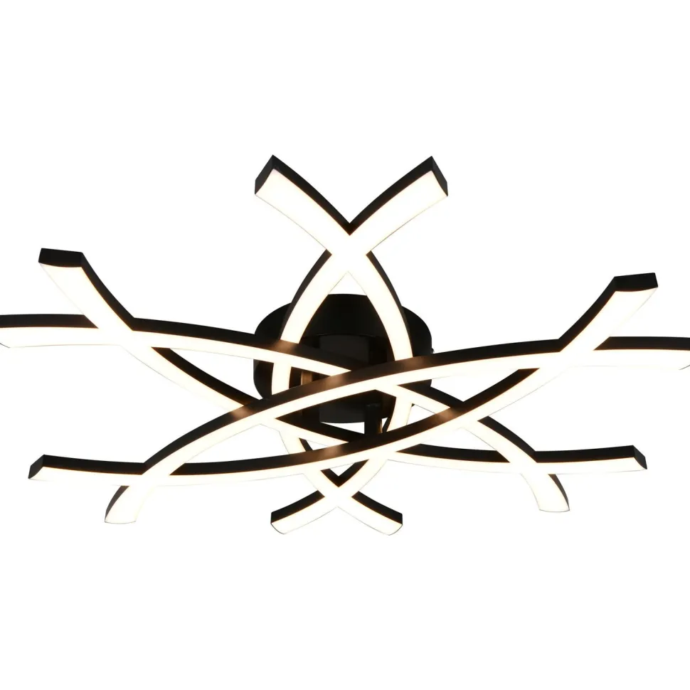 Kattovalaisin Trio Pollock LED 3000K 62x59cm mattamusta