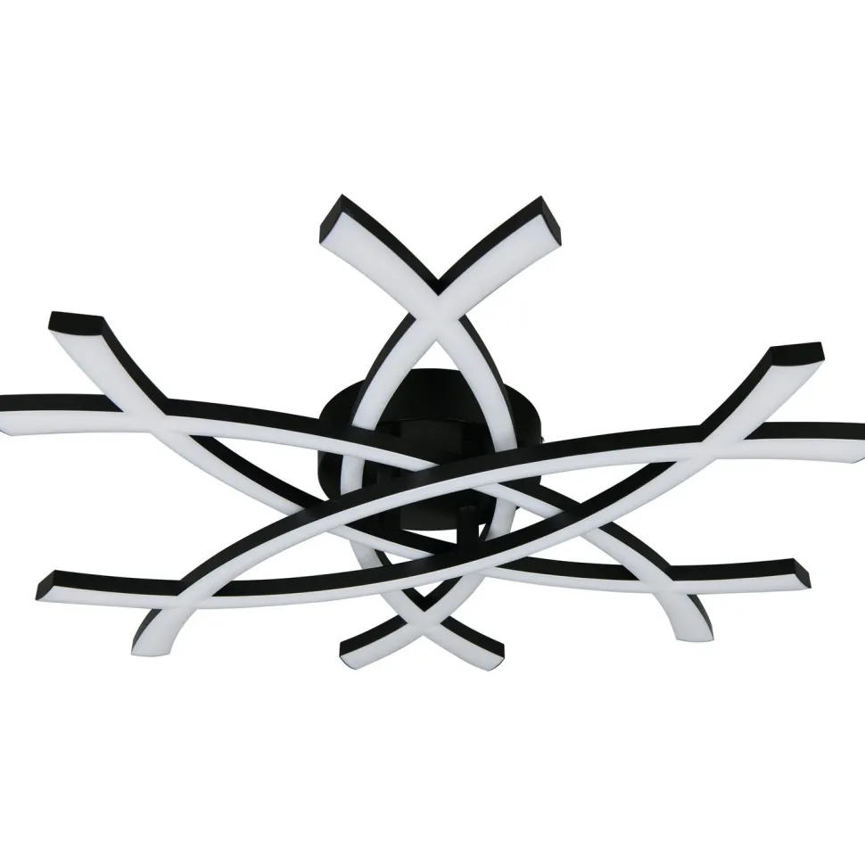 Kattovalaisin Trio Pollock LED 3000K 62x59cm mattamusta