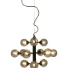 Kattovalaisin Aneta Lighting Cosmos Ø52cm 12-osainen musta