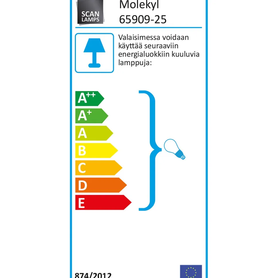 Kattovalaisin Aneta Lighting Molekyl mattamessinki/valkoinen