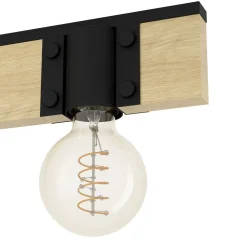 Kattovalaisin Eglo Bailrigg, 3xE27, 40W, IP20, puu/musta