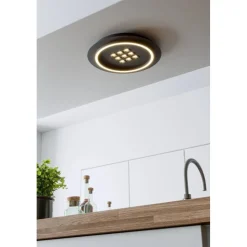 Kattovalaisin Eglo Balazote LED CCT Ø38cm musta