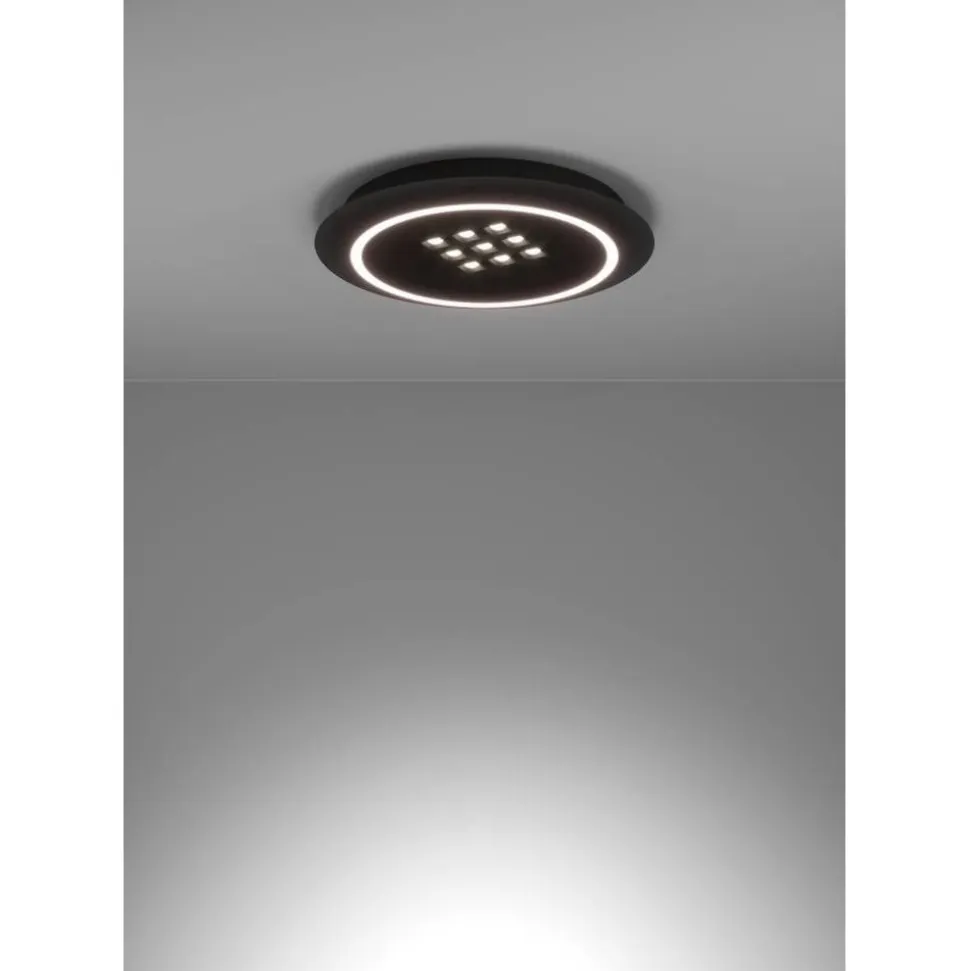 Kattovalaisin Eglo Balazote LED CCT Ø38cm musta