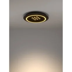 Kattovalaisin Eglo Balazote LED CCT Ø38cm musta