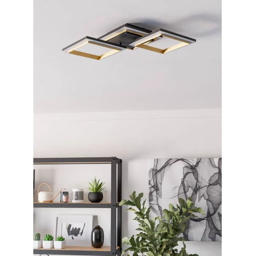Kattovalaisin Eglo Calliera LED 59.5x31cm musta/messinki