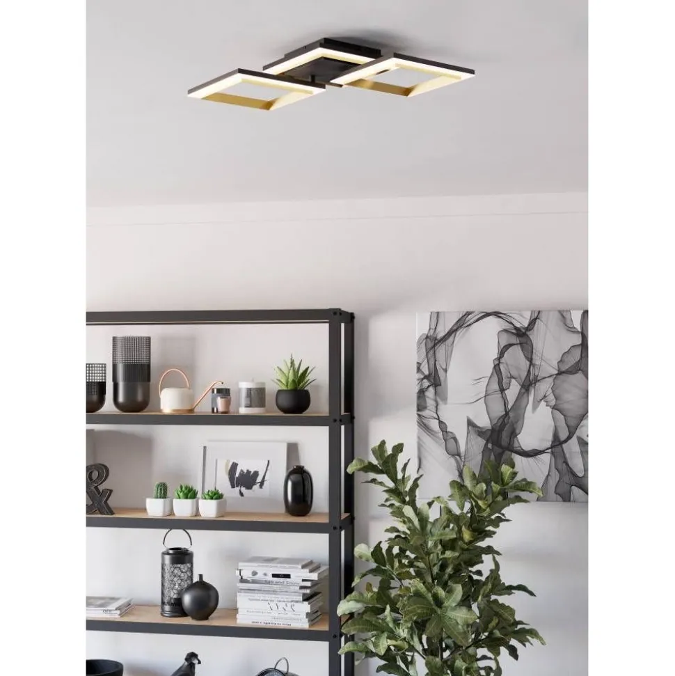 Kattovalaisin Eglo Calliera LED 59.5x31cm musta/messinki