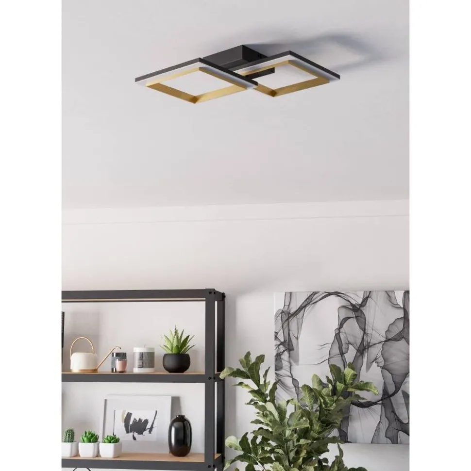Kattovalaisin Eglo Calliera LED 52.5x31cm musta/messinki