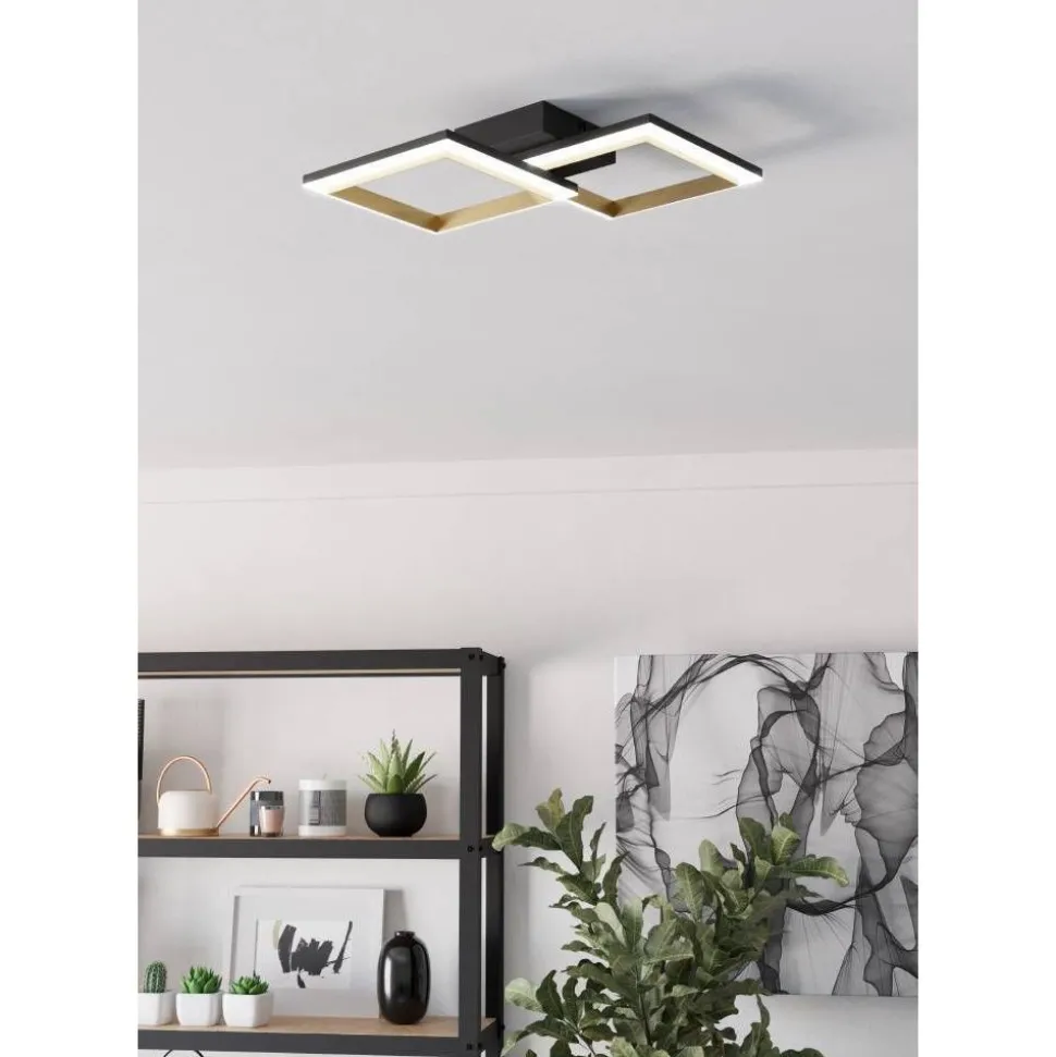 Kattovalaisin Eglo Calliera LED 52.5x31cm musta/messinki