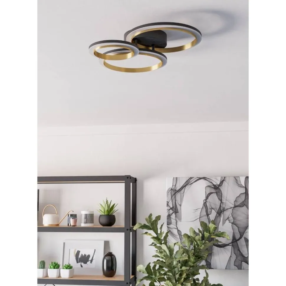 Kattovalaisin Eglo Calliera LED 49x44.5cm musta/messinki