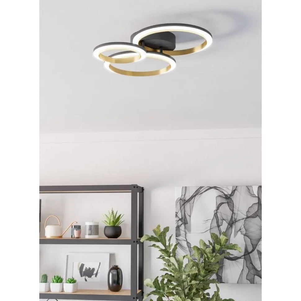 Kattovalaisin Eglo Calliera LED 49x44.5cm musta/messinki