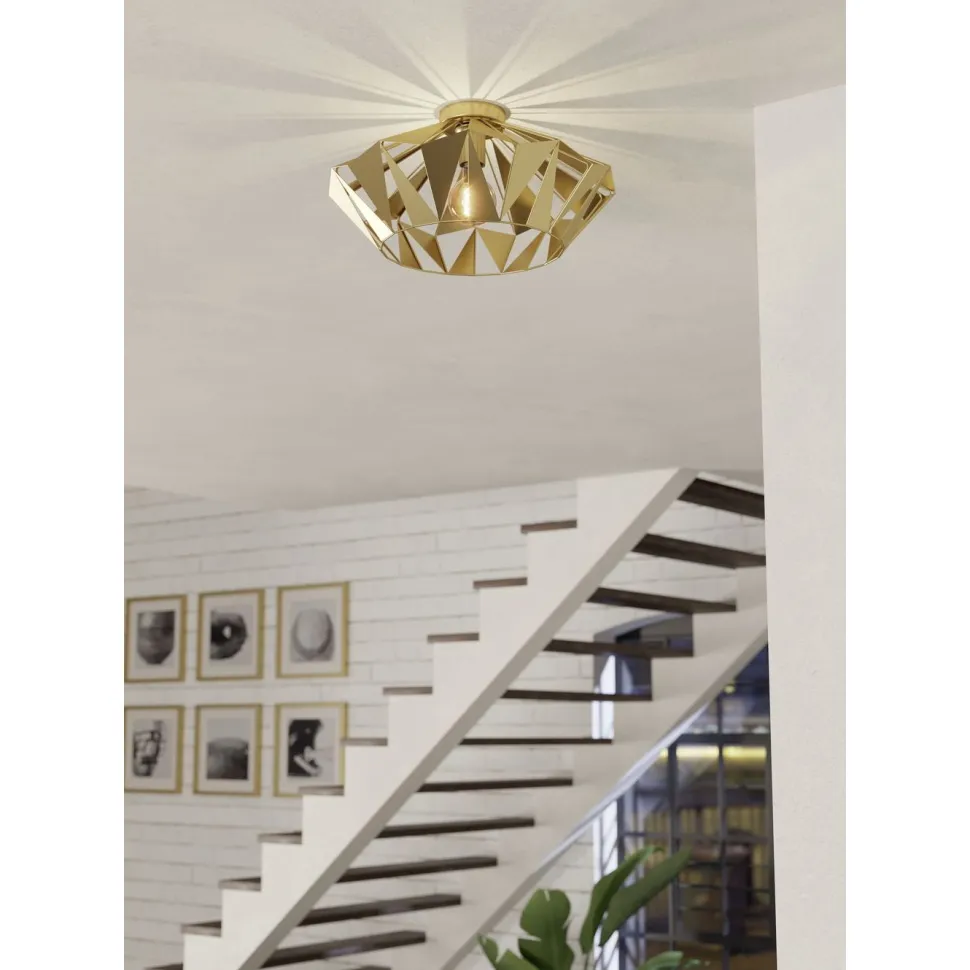 Kattovalaisin Eglo Carlton, Ø47cm, E27, 60W, IP20, kulta