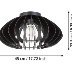 Kattovalaisin Eglo Cossano 3 Ø38cm musta