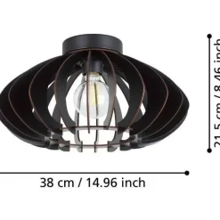 Kattovalaisin Eglo Cossano 3 Ø38cm musta