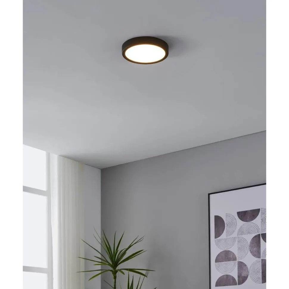 Kattovalaisin Eglo Fueva 5 LED CCT Ø21cm liiketunnistin musta