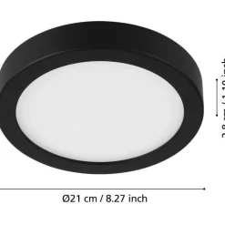 Kattovalaisin Eglo Fueva 5 LED CCT Ø21cm liiketunnistin musta