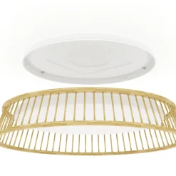 Kattovalaisin Eglo Luppineria, Ø45cm, LED, 20W, IP20, bambu