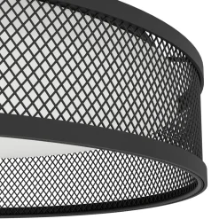 Kattovalaisin Eglo Luppineria, Ø38.5cm, LED, 20W, IP20, musta