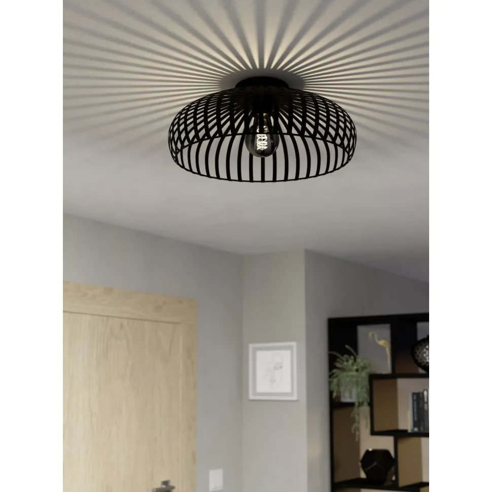 Kattovalaisin Eglo Mogano 3, Ø43cm, E27, 40W, IP20, musta