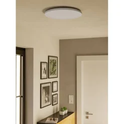 Kattovalaisin Eglo Rovito-R LED CCT Ø39cm IP44 musta