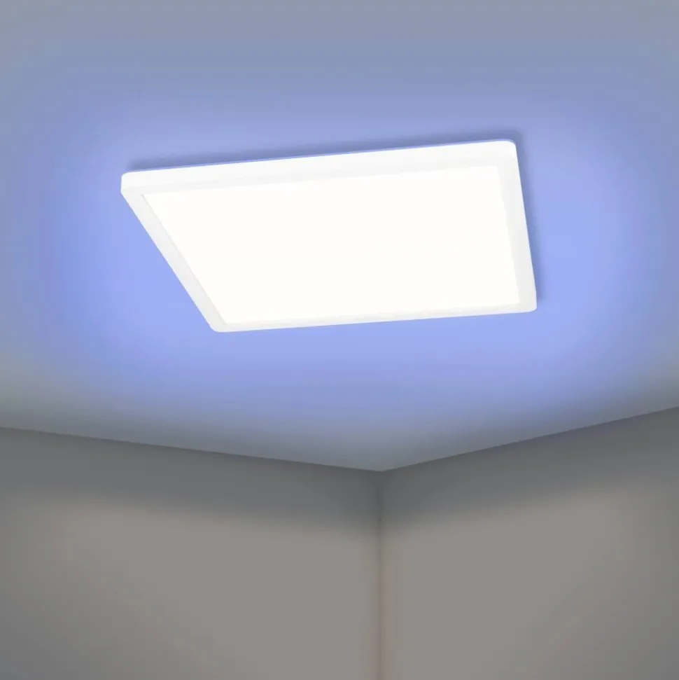 Kattovalaisin Eglo Rovito-z LED RGB CCT 29x29cm IP44 musta