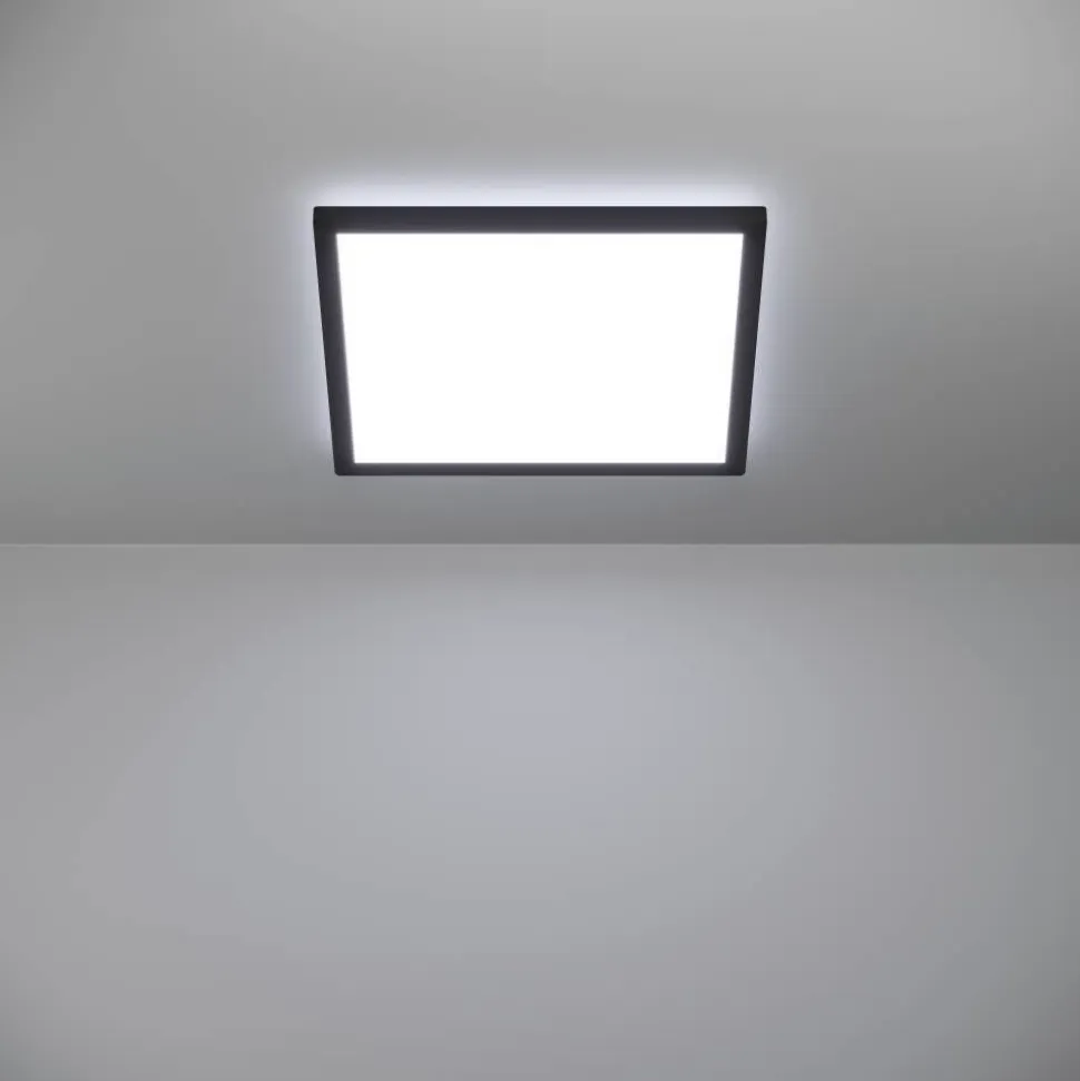 Kattovalaisin Eglo Rovito-z LED RGB CCT 29x29cm IP44 musta