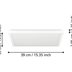 Kattovalaisin Eglo Rovito-z LED RGB CCT 29x29cm IP44 musta