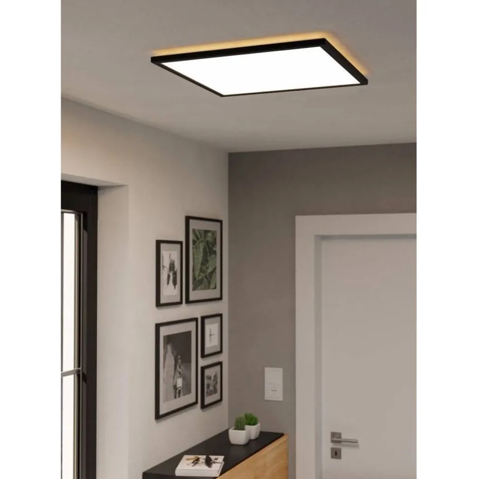 Kattovalaisin Eglo Rovito-z LED RGB CCT 29x29cm IP44 musta
