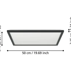 Kattovalaisin Eglo Rovito-z LED RGB CCT 29x29cm IP44 musta