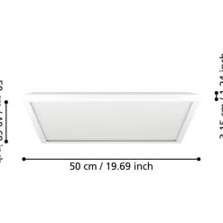 Kattovalaisin Eglo Rovito-z LED RGB CCT 29x29cm IP44 musta