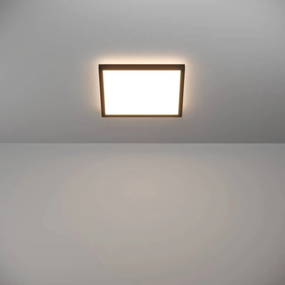 Kattovalaisin Eglo Rovito-z LED RGB CCT 29x29cm IP44 musta