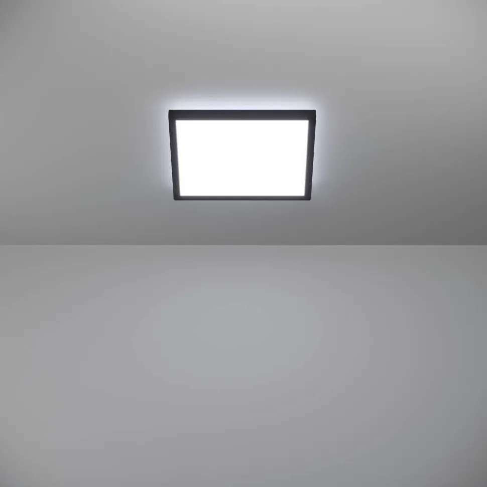 Kattovalaisin Eglo Rovito-z LED RGB CCT 29x29cm IP44 musta
