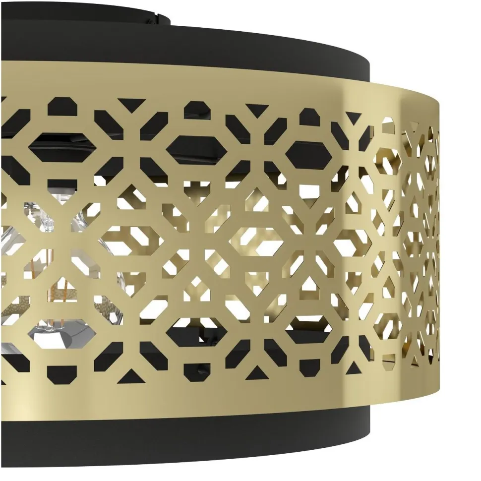 Kattovalaisin Eglo Sandbach, Ø42cm, E27, 40W, IP20, messinki/musta