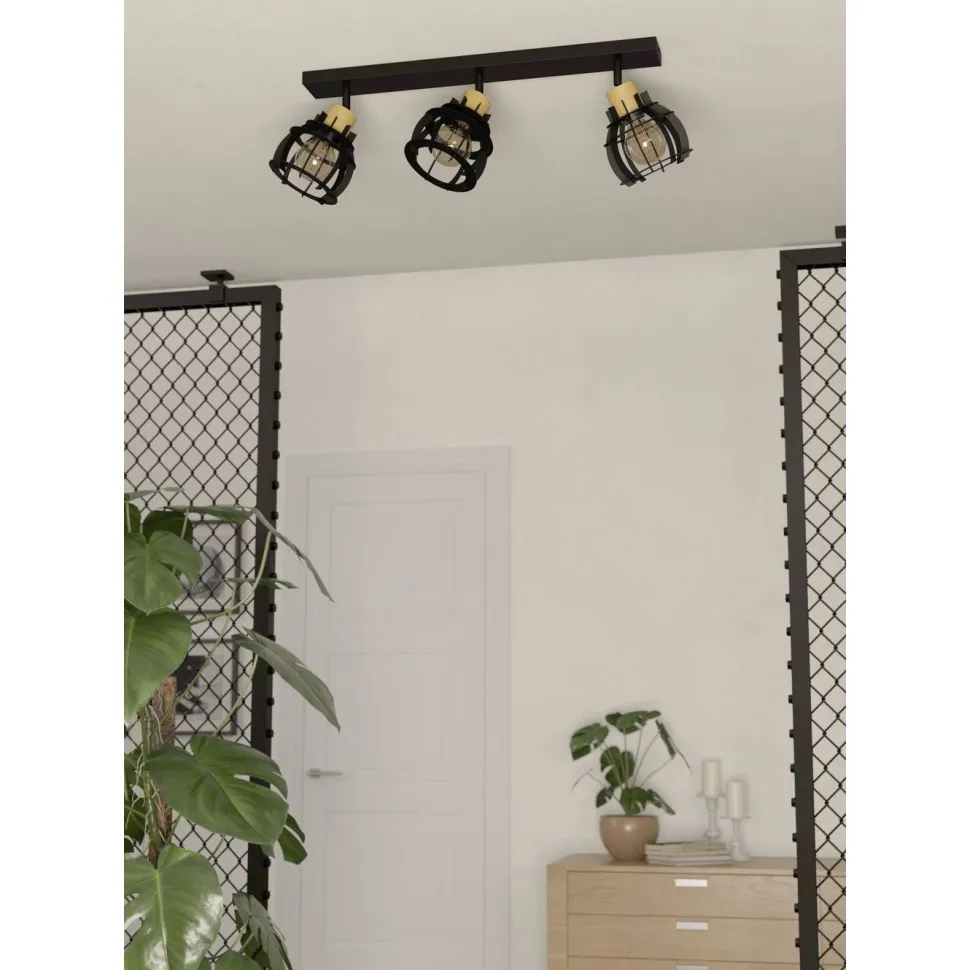 Kattovalaisin Eglo Stillington 1, 3xE27, 40W, IP20, musta