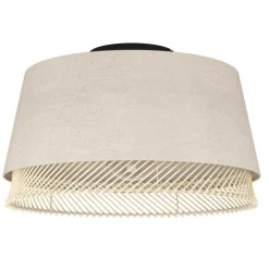 Kattovalaisin Eglo Tabley, Ø38cm, E27, 40W, IP20, pellava/puu