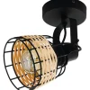 Kattovalaisin Eglo Vintage Anwick 1 1-osainen 140mm musta/puu