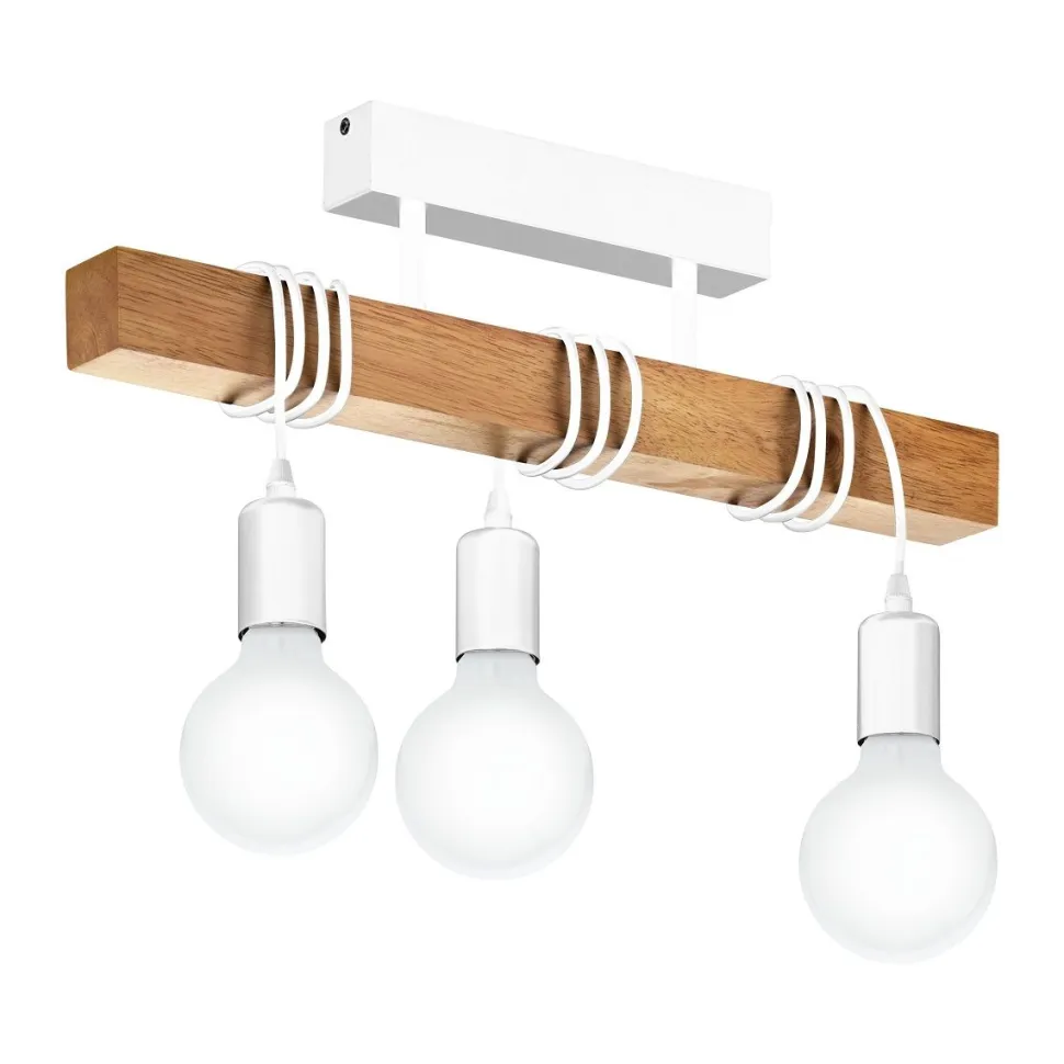 Kattovalaisin Eglo Vintage Townshend 3x60W 105x265x550 mm E27 IP20 valkoinen/ruskea