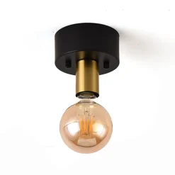 Kattovalaisin FocusLight Suzy, E27, musta/messinki