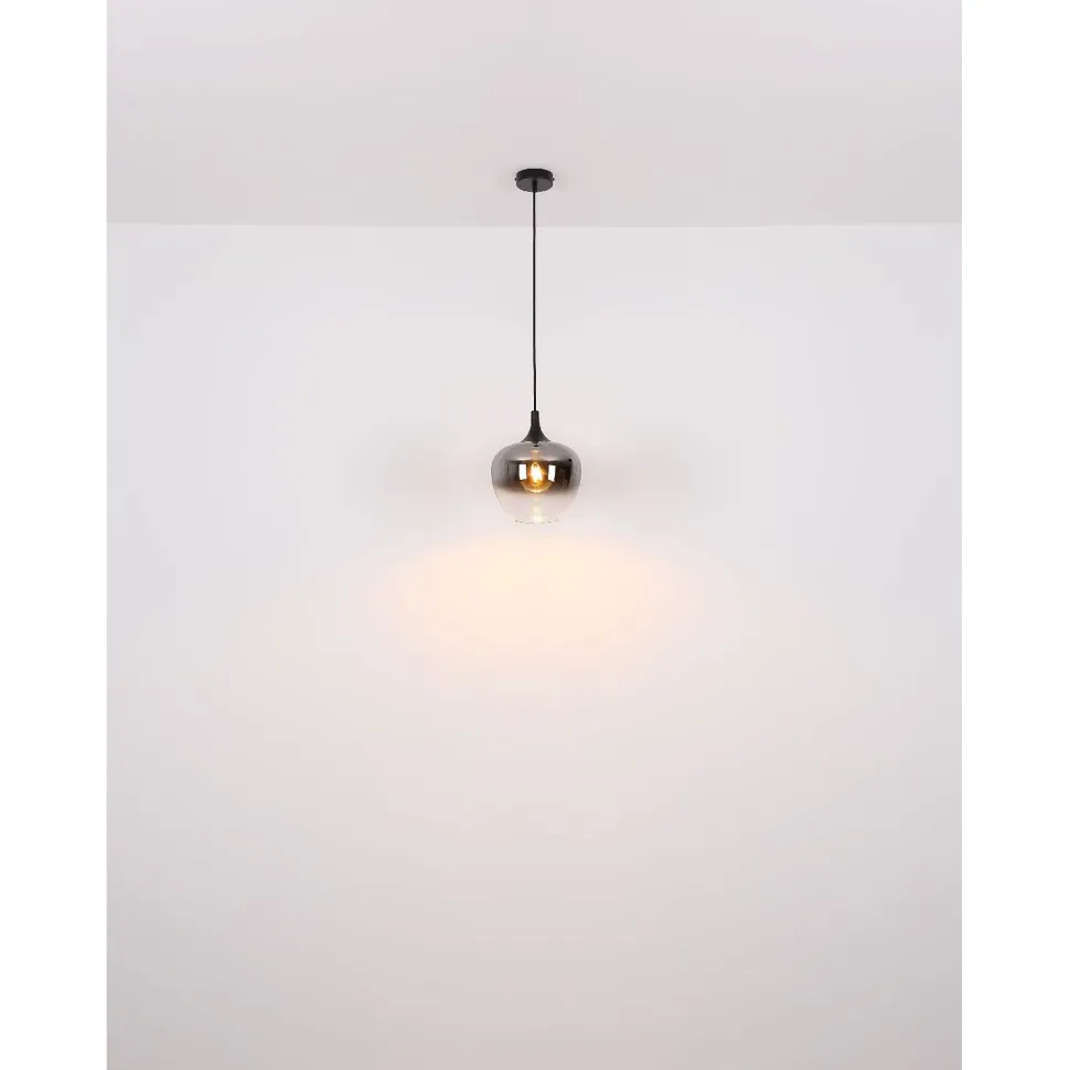 Kattovalaisin Globo Maxy 65cm, 6xE27, musta/savu