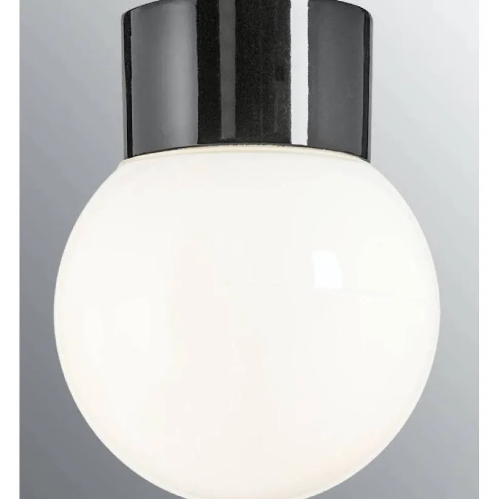 Kattovalaisin Ifö Electric Classic Glob Ø150mm opaalilasi musta suora IP54