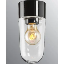 Kattovalaisin Ifö Electric Classic tallikuvulla musta kirkas kupu IP54