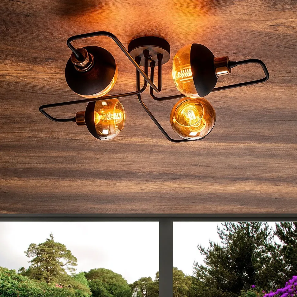 Kattovalaisin Linento Lighting Ani 4-osainen musta/kupari