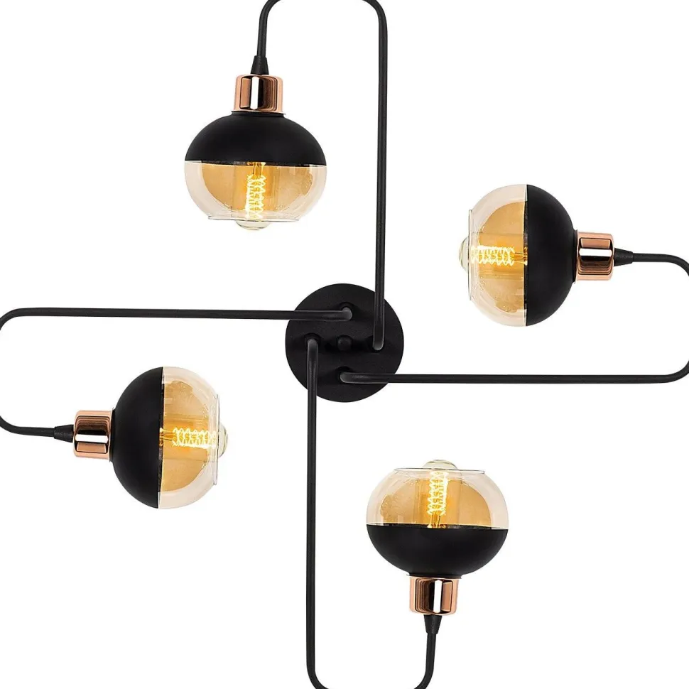 Kattovalaisin Linento Lighting Ani 4-osainen musta/kupari
