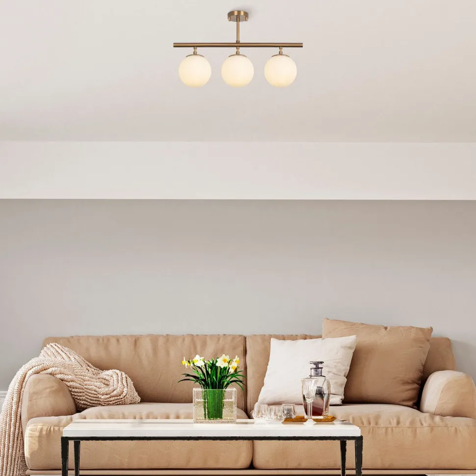 Kattovalaisin Linento Lighting Atmaca 3-osainen messinki