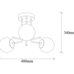 Kattovalaisin Linento Lighting Daisy 3-osainen eri värejä