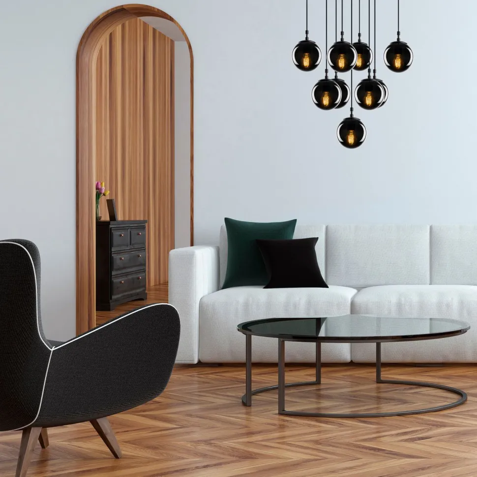 Kattovalaisin Linento Lighting Efe 9-osainen musta