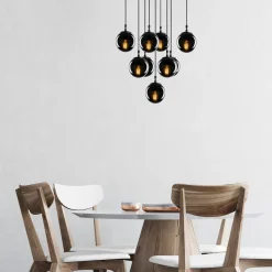 Kattovalaisin Linento Lighting Efe 9-osainen musta