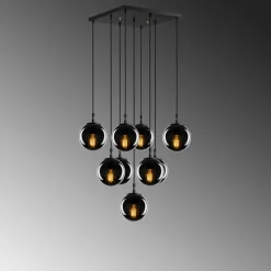 Kattovalaisin Linento Lighting Efe 9-osainen musta